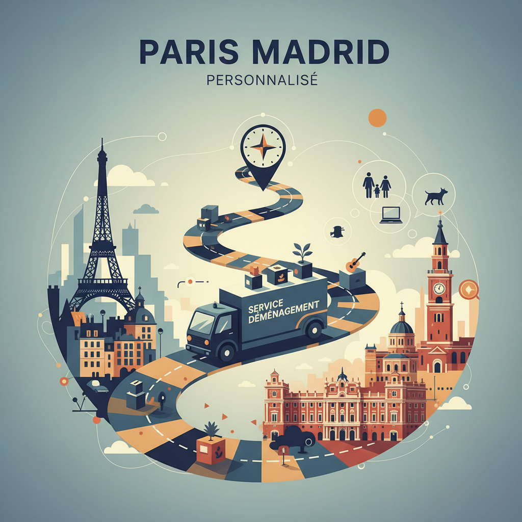 service déménagement personnalisé paris madrid
